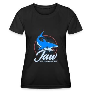 Haie Hai Liebhaber Haifisch Geschenk - Frauen Funktions-T-Shirt - Schwarz - Vorne - AI Model Female 172 light (172cm)