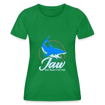 Shark Shark Lover Shark Gift - Women's Functional T-Shirt - kelly green - Front - AI Model Female 172 dark (172cm)