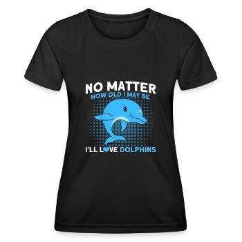 Dolphin Dolphin Lover Animal Dolphins Gift - Women's Functional T-Shirt - black - Front - AI Model Female 172 light (172cm)