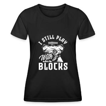 Automechaniker Motoren - Frauen Funktions-T-Shirt - Schwarz - Vorne - AI Model Female 172 light (172cm)