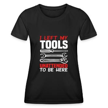 Automechaniker Werkzeuge - Frauen Funktions-T-Shirt - Schwarz - Vorne - AI Model Female 172 light (172cm)