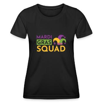 Mardi Gras Squad - Frauen Funktions-T-Shirt - Schwarz - Vorne - AI Model Female 172 light (172cm)