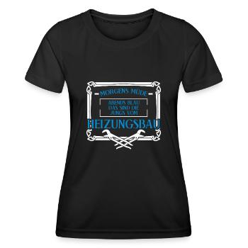 Heizungsbau Heizungen Heizungsbauer - Frauen Funktions-T-Shirt - Schwarz - Vorne - AI Model Female 172 light (172cm)