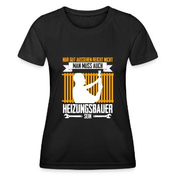 Heizungsbau Installateur Heizungsbauer - Frauen Funktions-T-Shirt - Schwarz - Vorne - AI Model Female 172 light (172cm)