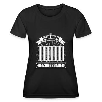 Heizungsbau Witz Heizungsbauer - Frauen Funktions-T-Shirt - Schwarz - Vorne - AI Model Female 172 light (172cm)