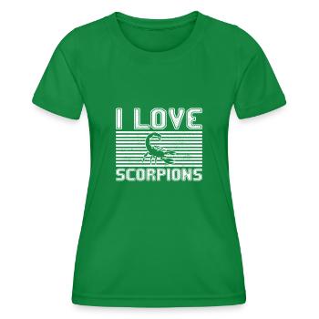 I love scorpions - Frauen Funktions-T-Shirt - Kelly Green - Vorne - AI Model Female 172 dark (172cm)