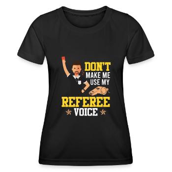 Arbitre - T-shirt sport Femme - noir - Devant - AI Model Female 172 light (172cm)
