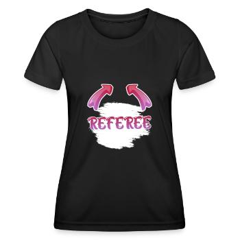 Arbitre - T-shirt sport Femme - noir - Devant - AI Model Female 172 light (172cm)