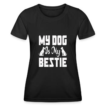 Mon chien est mon meilleur ami - T-shirt sport Femme - noir - Devant - AI Model Female 172 light (172cm)
