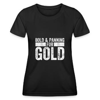 | d’orpaillage Mineur - T-shirt sport Femme - noir - Devant - AI Model Female 172 light (172cm)