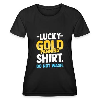 | d’orpaillage Mineur - T-shirt sport Femme - noir - Devant - AI Model Female 172 light (172cm)