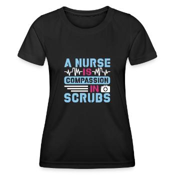 Nurse Mercy - Women's Functional T-Shirt - black - Front - AI Model Female 172 light (172cm)