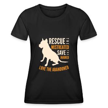 Amateurs de pitbull - T-shirt sport Femme - noir - Devant - AI Model Female 172 light (172cm)