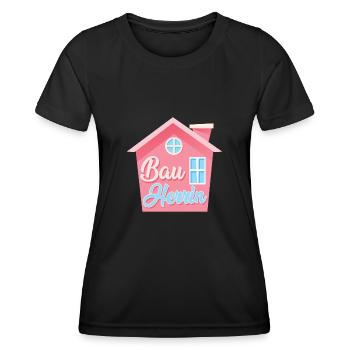 Richtfest Eigenheim Bauherrin - Frauen Funktions-T-Shirt - Schwarz - Vorne - AI Model Female 172 light (172cm)