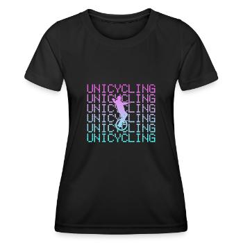 Einrad fahren - Frauen Funktions-T-Shirt - Schwarz - Vorne - AI Model Female 172 light (172cm)