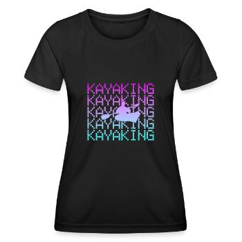 Kayak fahren - Frauen Funktions-T-Shirt - Schwarz - Vorne - AI Model Female 172 light (172cm)