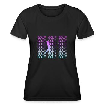 Golfe - T-shirt sport Femme - noir - Devant - AI Model Female 172 light (172cm)