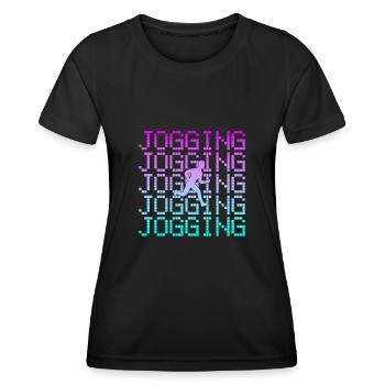 Faire du jogging - T-shirt sport Femme - noir - Devant - AI Model Female 172 light (172cm)