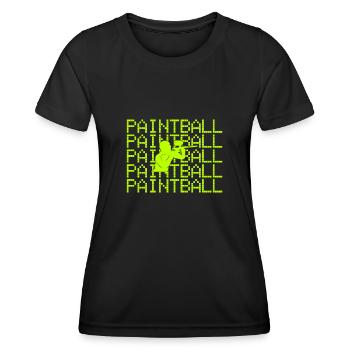 Paintball - T-shirt sport Femme - noir - Devant - AI Model Female 172 light (172cm)