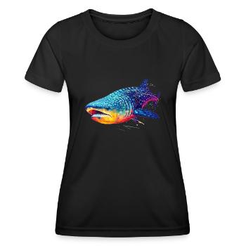Whale shark vintage - Women's Functional T-Shirt - black - Front - AI Model Female 172 light (172cm)