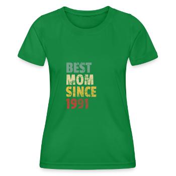 Meilleure maman depuis 1991 citation de slogan de fête des mères - T-shirt sport Femme - vert - Devant - AI Model Female 172 dark (172cm)