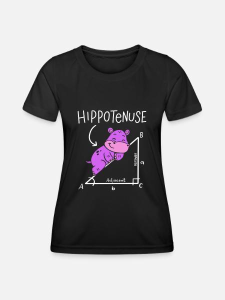 Hippoténuse Hypoténuse Triangle Géométrie Math - T-shirt sport Femme - noir