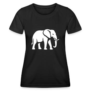 Elephant - Big Game, Tusk, Ivory - Women's Functional T-Shirt - black - Front - AI Model Female 172 light (172cm)