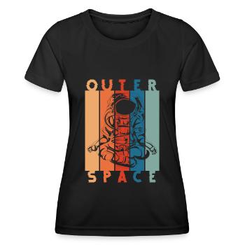 Système solaire de voyage dans l'espace de l'univers spatial - T-shirt sport Femme - noir - Devant - AI Model Female 172 light (172cm)
