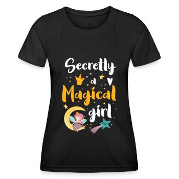 Fantasy Fairy Tale Sister Fairies - T-shirt sport Femme - noir - Devant - AI Model Female 172 light (172cm)