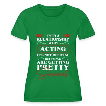actress acting singer Broadway - Women's Functional T-Shirt - kelly green - Front - AI Model Female 172 dark (172cm)