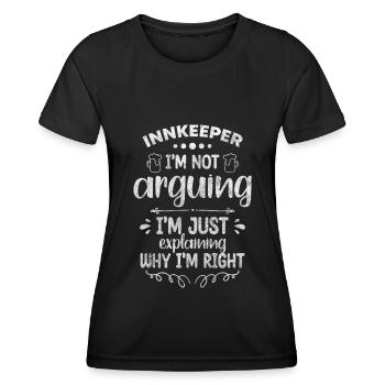 Wirt Bier Barchef Wein - Frauen Funktions-T-Shirt - Schwarz - Vorne - AI Model Female 172 light (172cm)