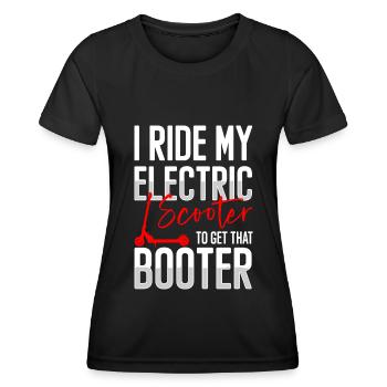Rollerfahrer Elektrik Batterie Ladestation - Frauen Funktions-T-Shirt - Schwarz - Vorne - AI Model Female 172 light (172cm)