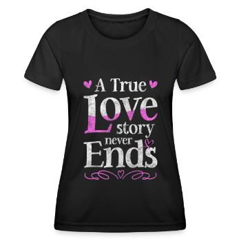 Chers partenaires, - T-shirt sport Femme - noir - Devant - AI Model Female 172 light (172cm)