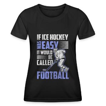 Ice Hockey Ice Hockey Stick Skates - Women's Functional T-Shirt - black - Front - AI Model Female 172 light (172cm)