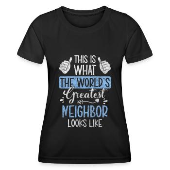 Appartement Neighbor Friendship - T-shirt sport Femme - noir - Devant - AI Model Female 172 light (172cm)