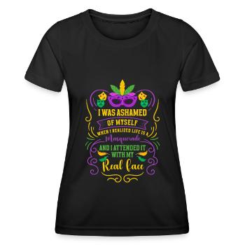 Festival du déguisement Second Face - T-shirt sport Femme - noir - Devant - AI Model Female 172 light (172cm)