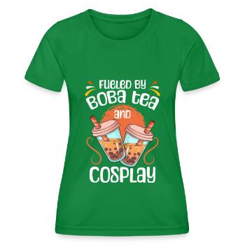 Anime Hobby Art Friends - Women's Functional T-Shirt - kelly green - Front - AI Model Female 172 dark (172cm)