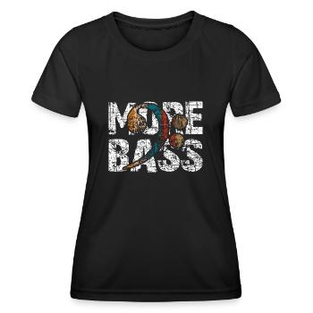 Plus Bass Please Clé de fa pour bassistes - T-shirt sport Femme - noir - Devant - AI Model Female 172 light (172cm)