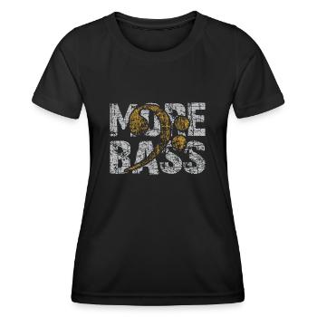 Plus Bass Please Clé de fa pour bassistes - T-shirt sport Femme - noir - Devant - AI Model Female 172 light (172cm)