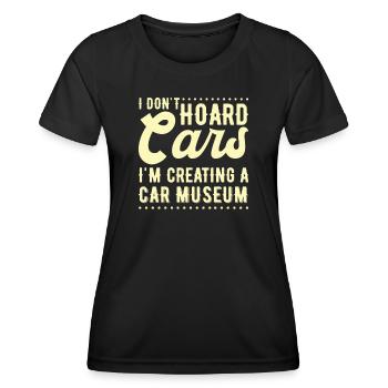Classic Cars Collector Funny Vintage Car - Women's Functional T-Shirt - black - Front - AI Model Female 172 light (172cm)