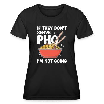 Funny Pho Soup Noodles Lover - Women's Functional T-Shirt - black - Front - AI Model Female 172 light (172cm)