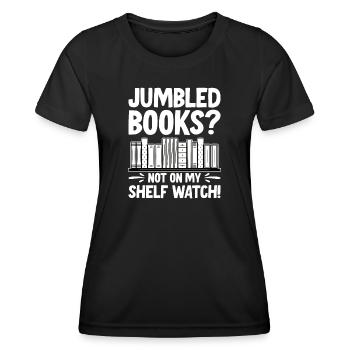 Assistant de bibliothèque drôle - T-shirt sport Femme - noir - Devant - AI Model Female 172 light (172cm)