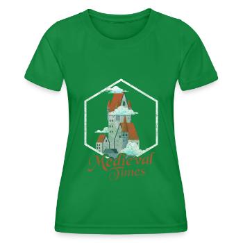 Sword, King, Hero, Knights Templar - Women's Functional T-Shirt - kelly green - Front - AI Model Female 172 dark (172cm)
