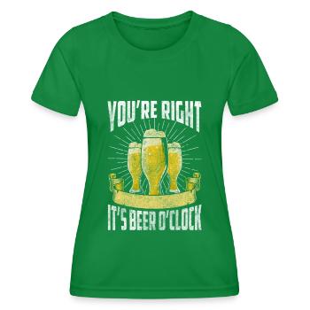 Bar Cocktails Shaker Trinken - Frauen Funktions-T-Shirt - Kelly Green - Vorne - AI Model Female 172 dark (172cm)