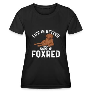 Foxred Labrador Fox Red Labrador Retriever - Women's Functional T-Shirt - black - Front - AI Model Female 172 light (172cm)