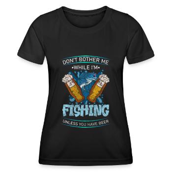 Fishing Fish Bait Sport - Women's Functional T-Shirt - black - Front - AI Model Female 172 light (172cm)