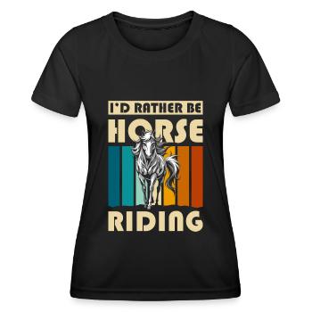 Riding Equestrian Animal - Women's Functional T-Shirt - black - Front - AI Model Female 172 light (172cm)