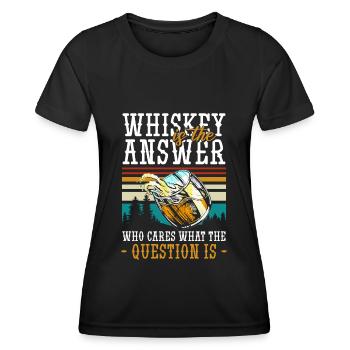 Schnaps Flasche Mann Rausch - Frauen Funktions-T-Shirt - Schwarz - Vorne - AI Model Female 172 light (172cm)