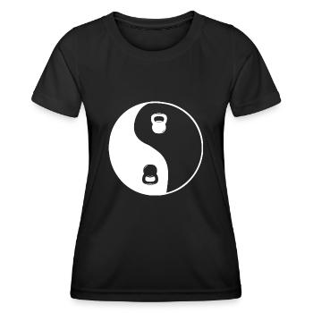 Kettlebell Workout Entraînement de fitness - T-shirt sport Femme - noir - Devant - AI Model Female 172 light (172cm)