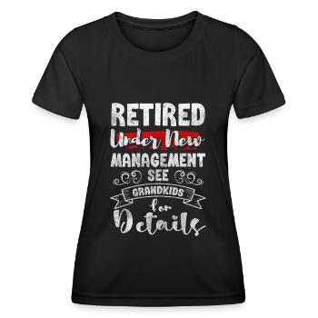 Grandma, Offspring, Extended Family, Pregnant - Women's Functional T-Shirt - black - Front - AI Model Female 172 light (172cm)
